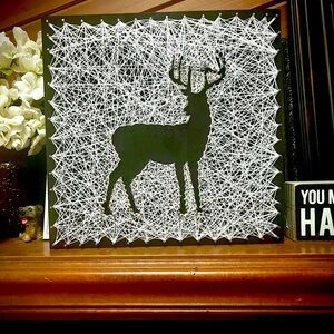 Handmade deer string art 12”